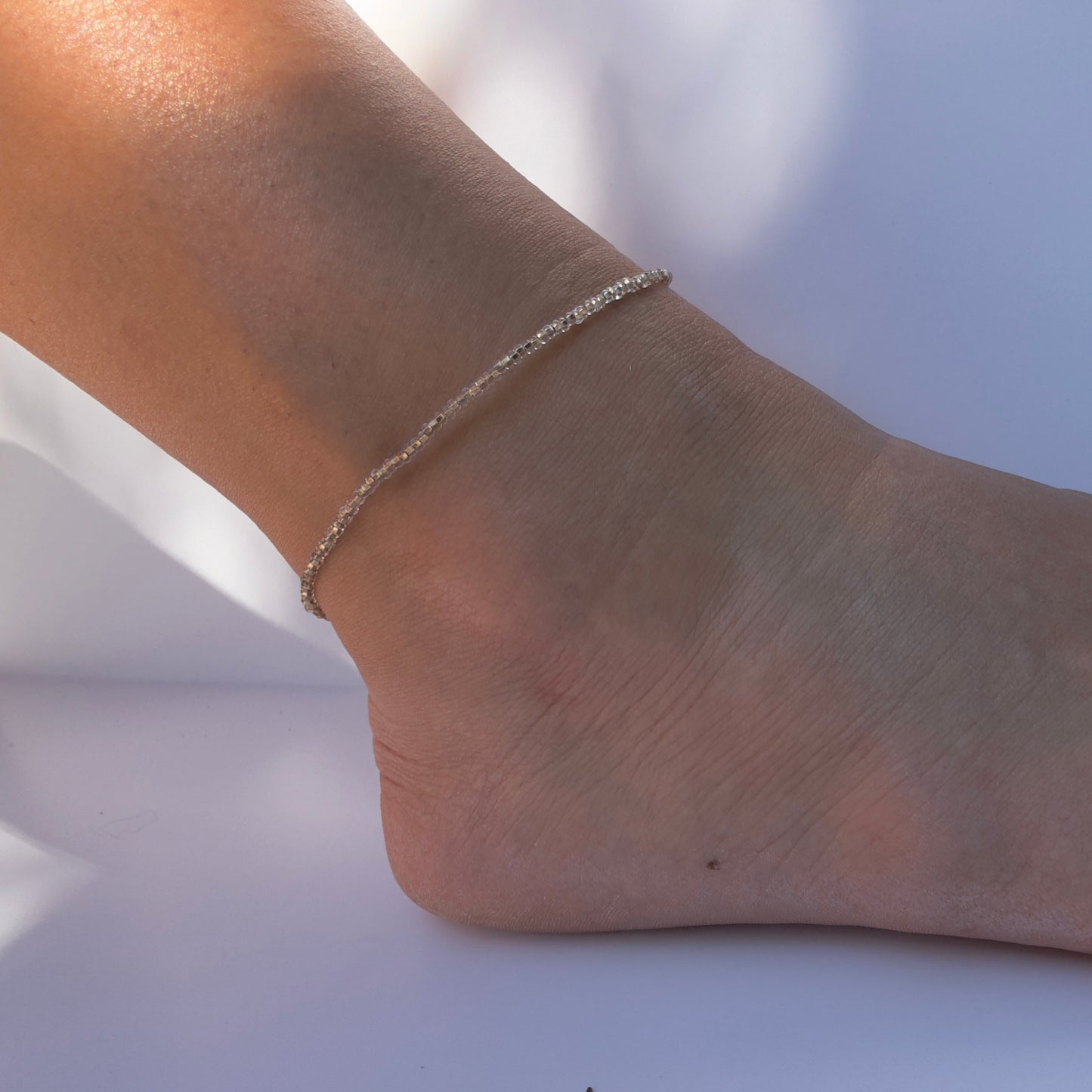 "Stardust of a Song" Upcycled Beaded Ankle Bracelet