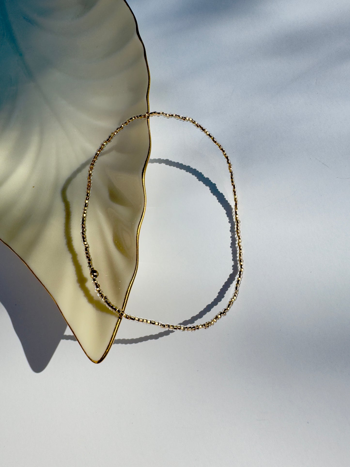 "Stardust of a Song" Upcycled Beaded Ankle Bracelet