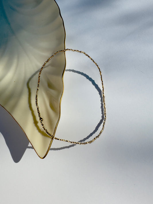 "Stardust of a Song" Upcycled Beaded Ankle Bracelet