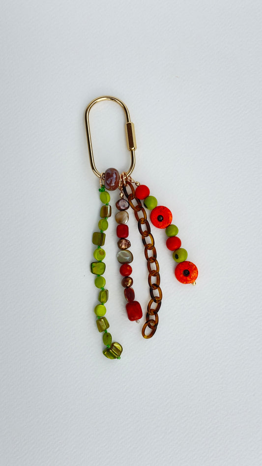 "Planting Tomatoes" Upcycled Bag Charm