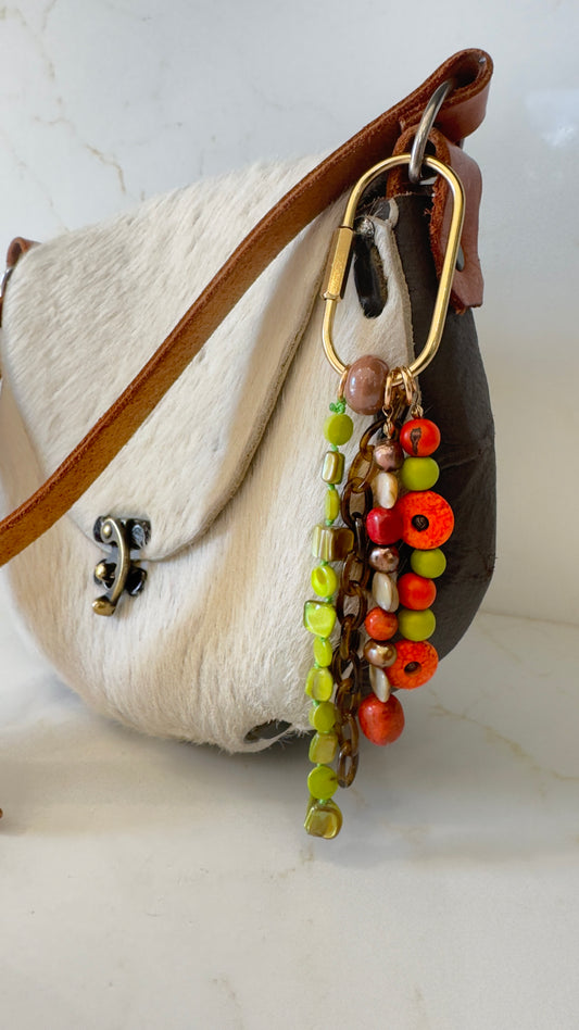 "Planting Tomatoes" Upcycled Bag Charm