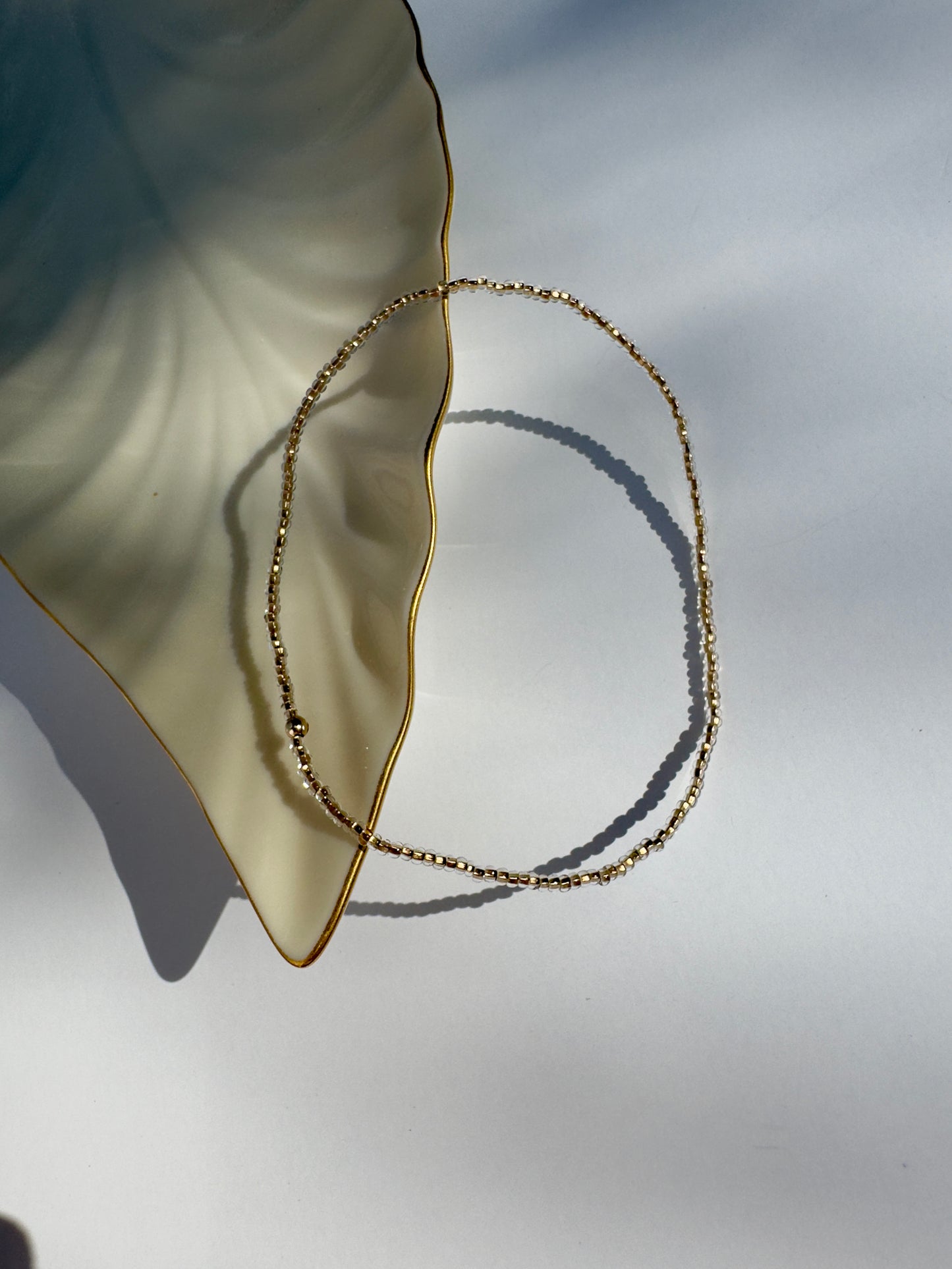 "Stardust of a Song" Upcycled Beaded Ankle Bracelet