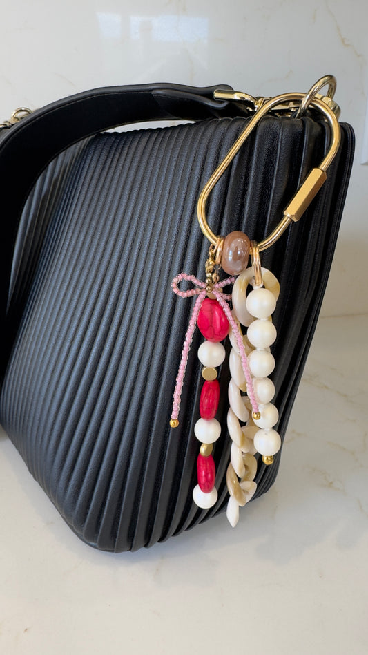 "Cherry Blossom" Upcycled Bag Charm