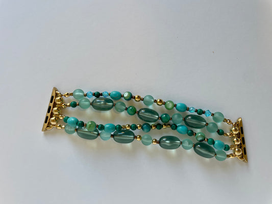 "Time Warp" Beaded Apple Watch Band