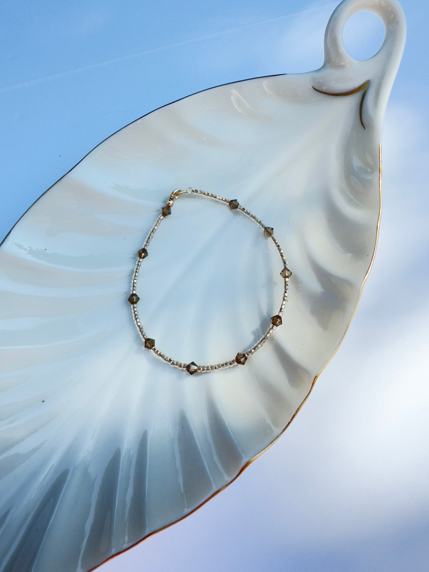 "Stardust of a Song" Upcycled Beaded Bracelet