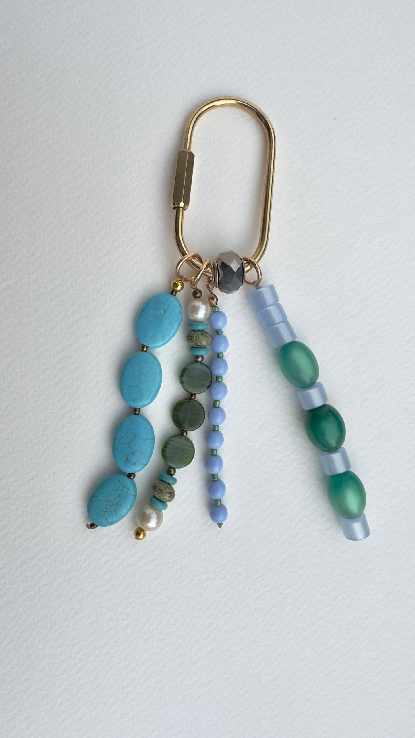 "Jackie Blue" Upcycled Bag Charm