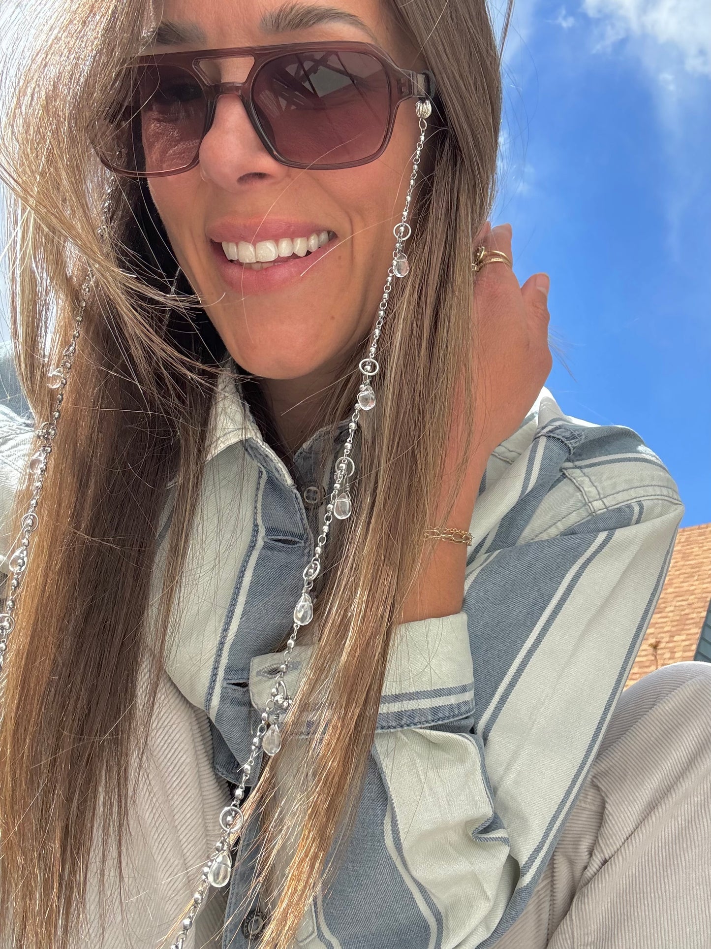 “Hang from the Chandelier” Sunglasses Chain (Upcycled)