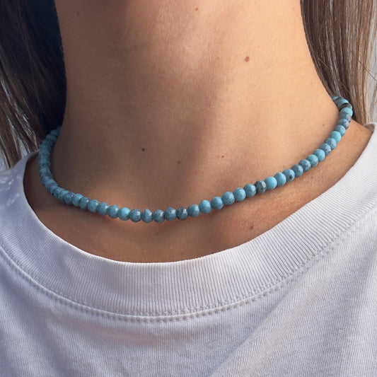 "Ocean Eyes" Upcycled Beaded Necklace