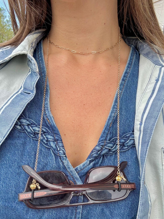 “Golden Slumbers” Sunglasses Chain (Upcycled)