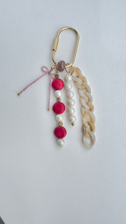 "Cherry Blossom" Upcycled Bag Charm