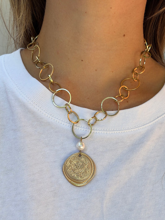 "Coin-cidence" Upcycled Coin Pendant Necklace