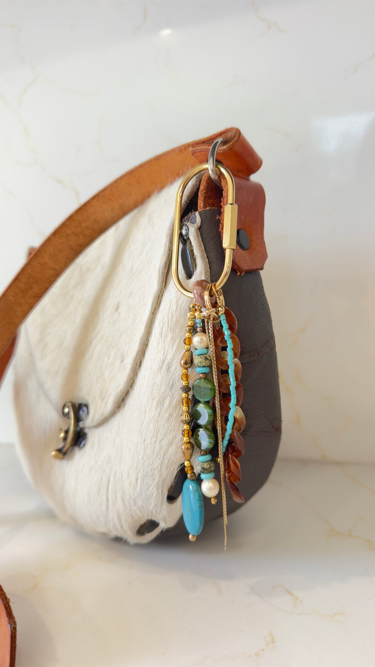 "I Feel the Earth Move" Upcycled Bag Charm