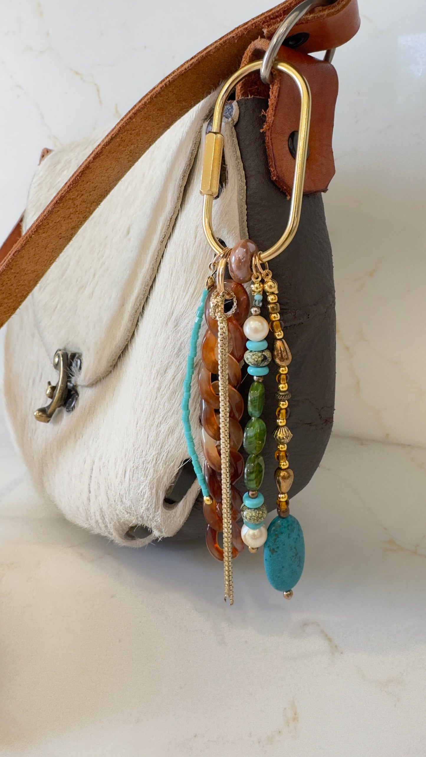 "I Feel the Earth Move" Upcycled Bag Charm