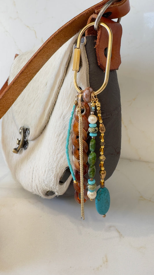 "I Feel the Earth Move" Upcycled Bag Charm