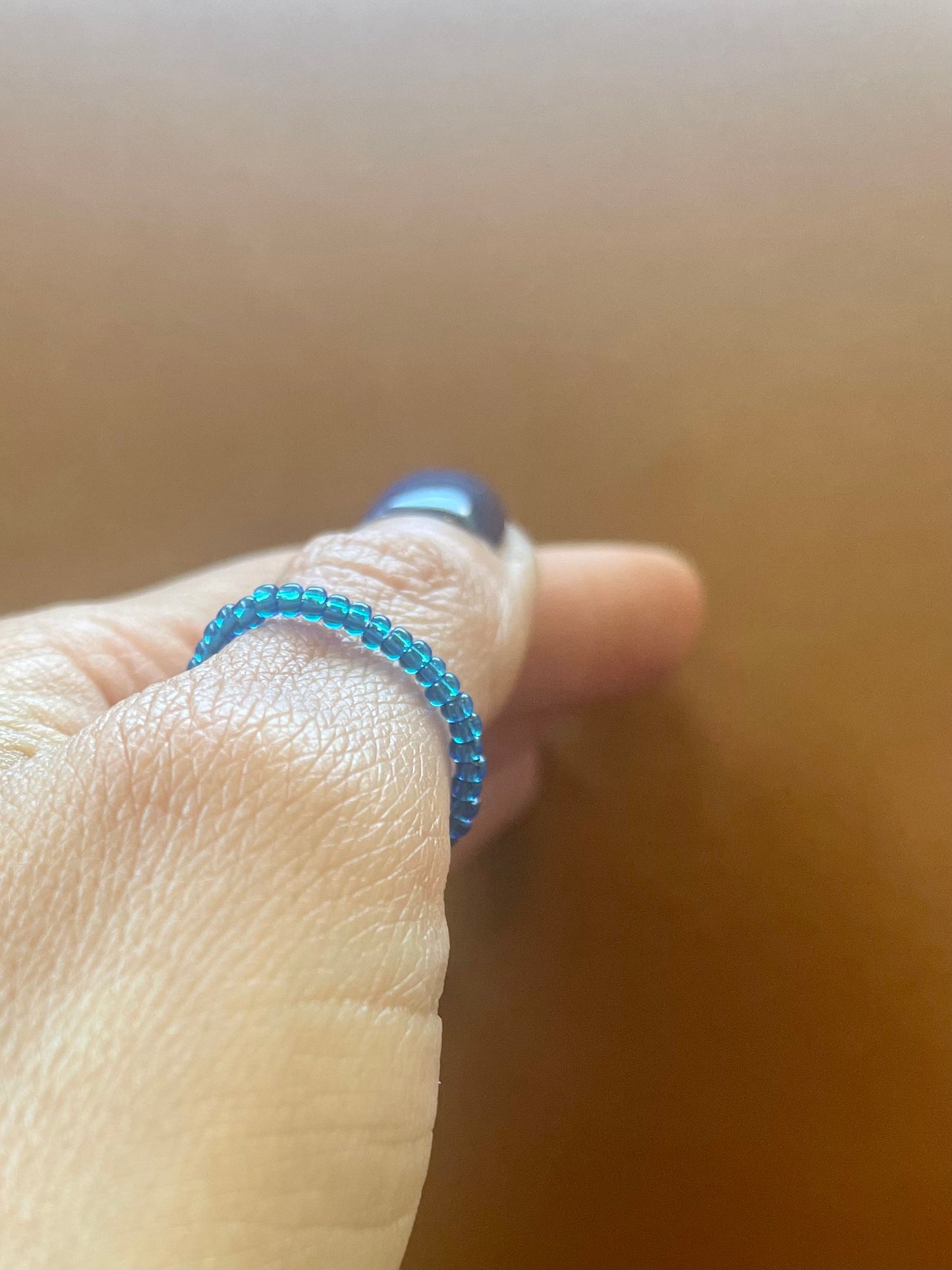Slipping Through My Fingers Beaded Stretch Ring