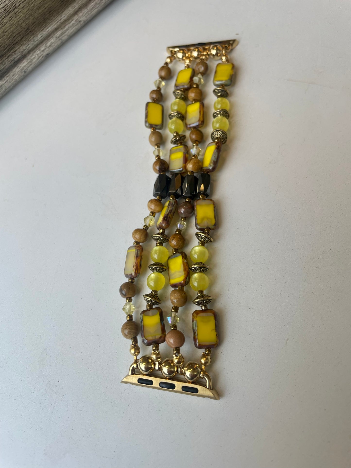 Time Is On My Side Beaded Apple Watch Band