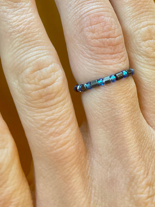 Gimme Gimme Gimme Beaded Stretch Ring